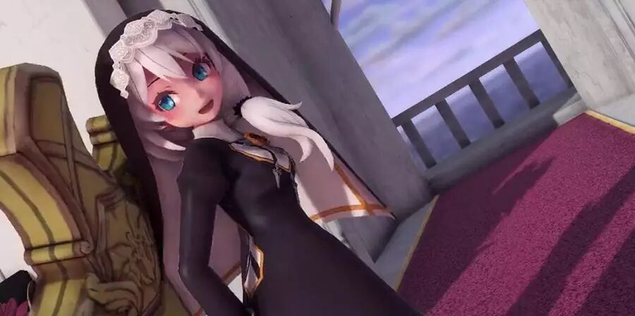 崩坏3德丽莎修女装MMD 还不快向学园长低头