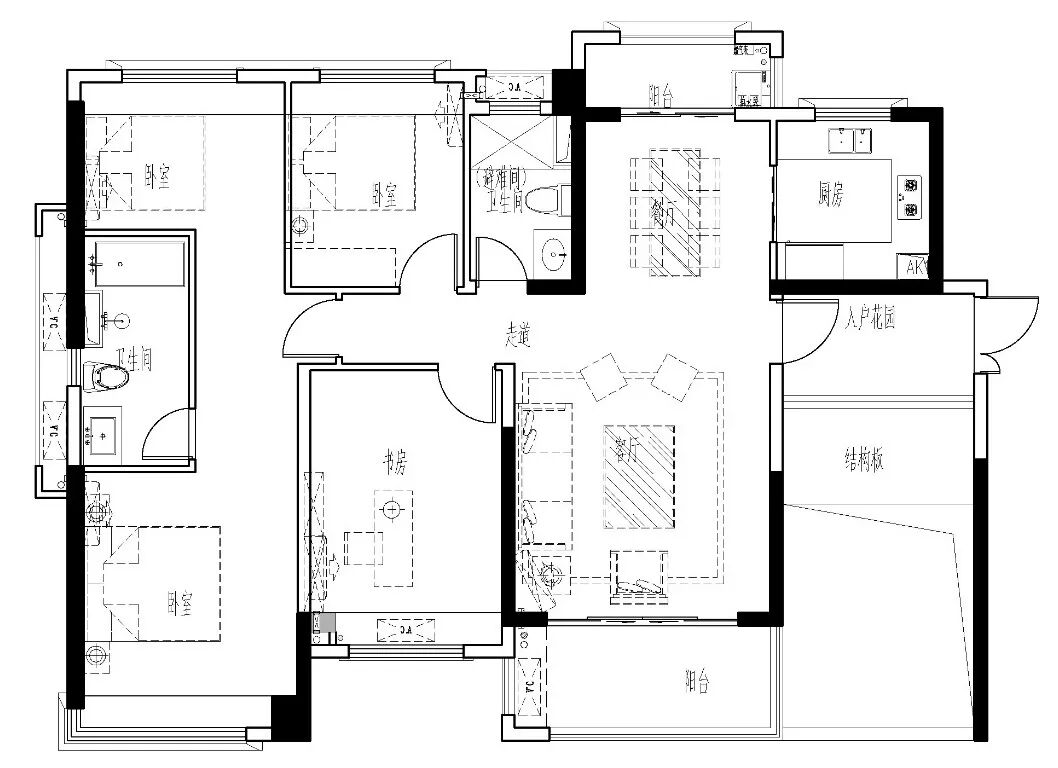 广州增城【绿地珑玥府】户型98-138㎡三*四房 不限购 全南向户型