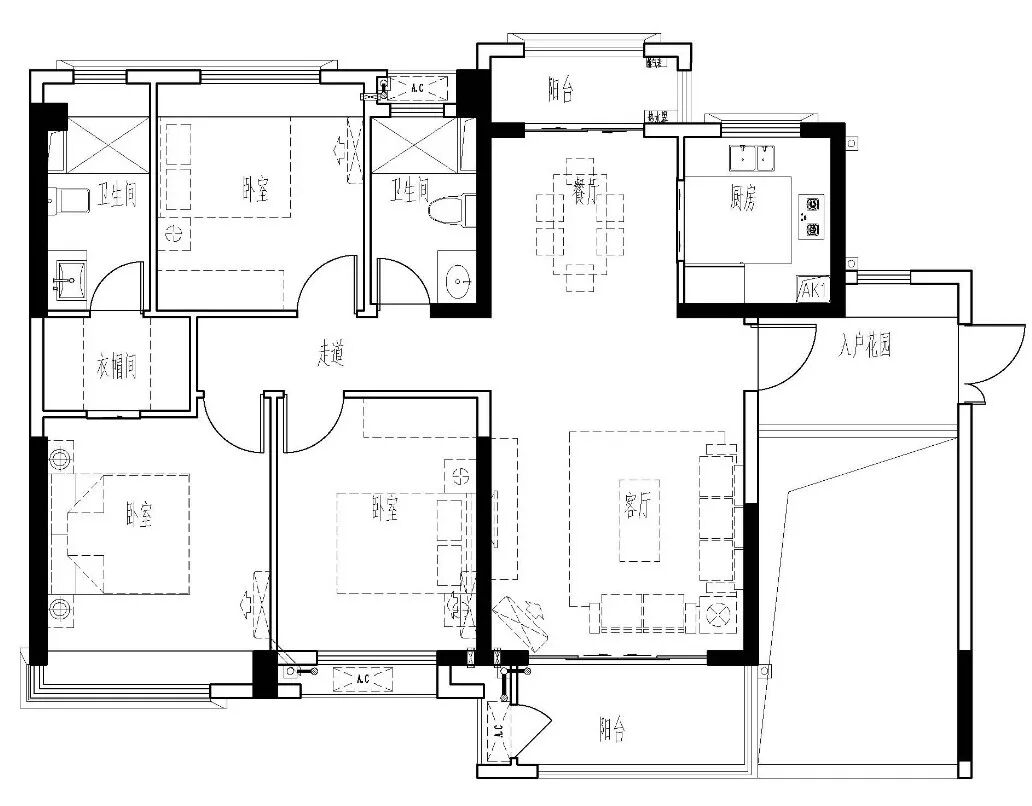 广州增城【绿地珑玥府】户型98-138㎡三*四房 不限购 全南向户型