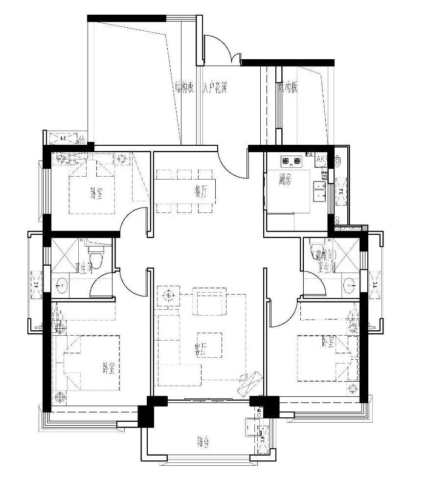 广州增城【绿地珑玥府】户型98-138㎡三*四房 不限购 全南向户型