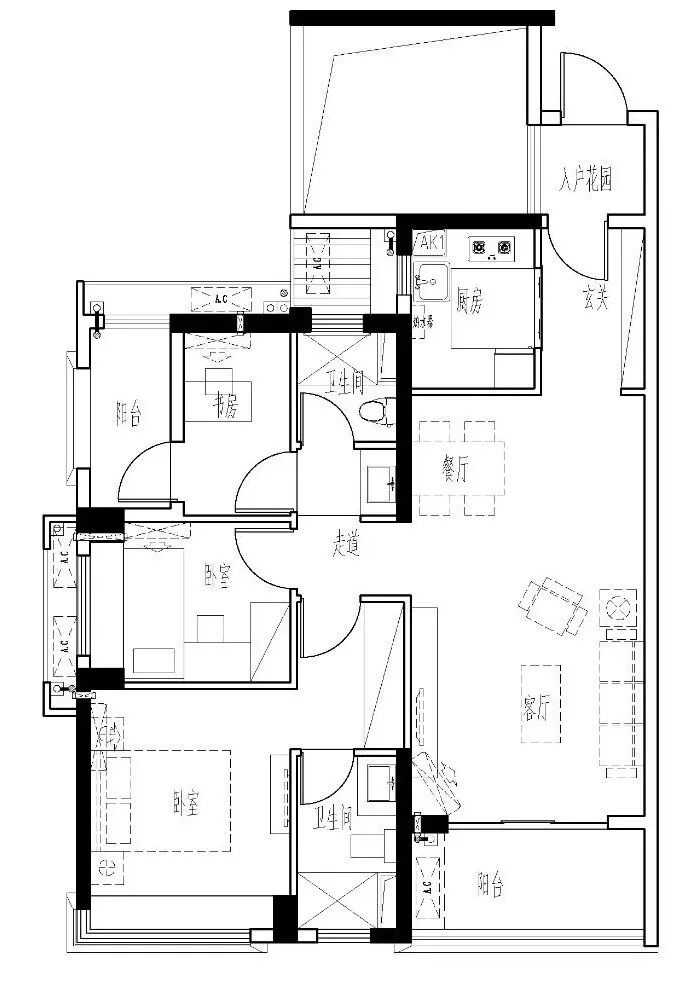 广州增城【绿地珑玥府】户型98-138㎡三*四房 不限购 全南向户型