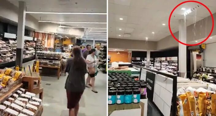 今日强降雨导致堪培拉多处商超雨水泛滥！David Jones成“水帘洞”，Woolworths出现“瀑布”？（组图） - 5