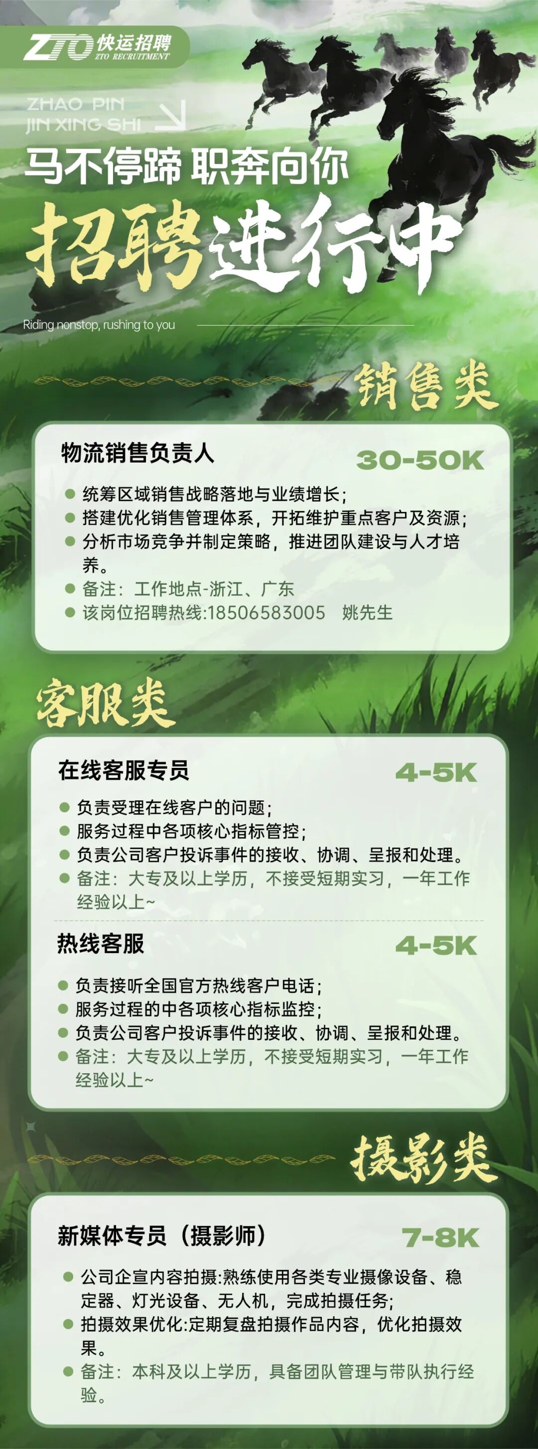 马不停蹄，职奔向你|中通快运招聘正当时，速来围观~