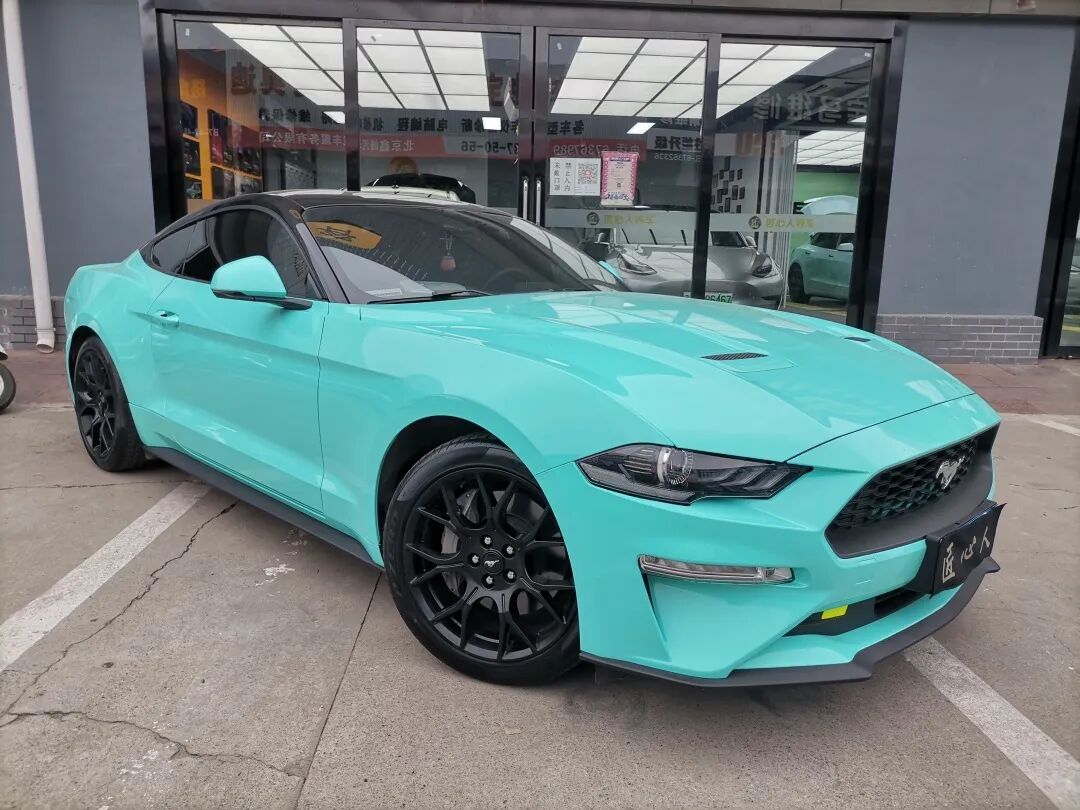 改色案例鉴赏:福特mustang"野马","蒂芙尼蓝"贴膜改色-爱卡汽车爱咖号