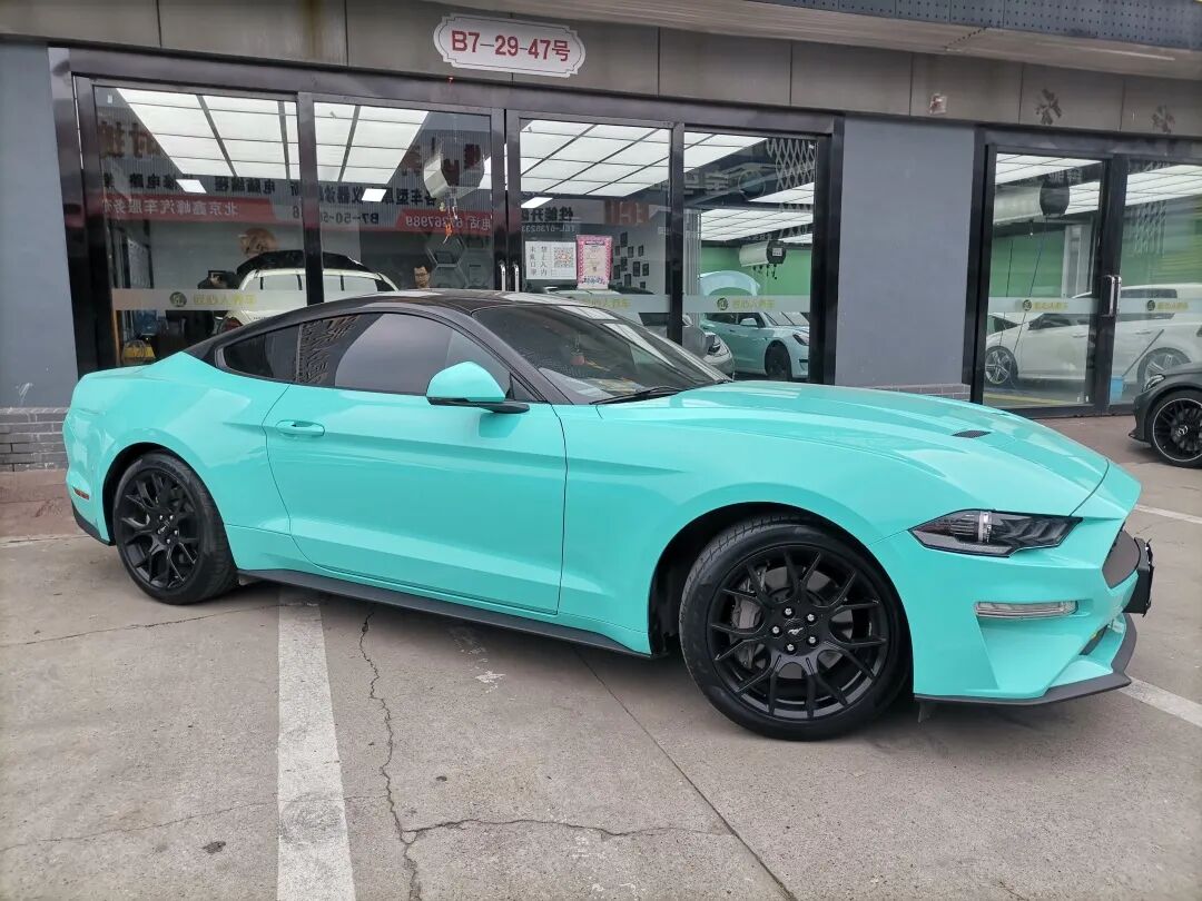 改色案例鉴赏:福特mustang"野马","蒂芙尼蓝"贴膜改色-爱卡汽车爱咖号