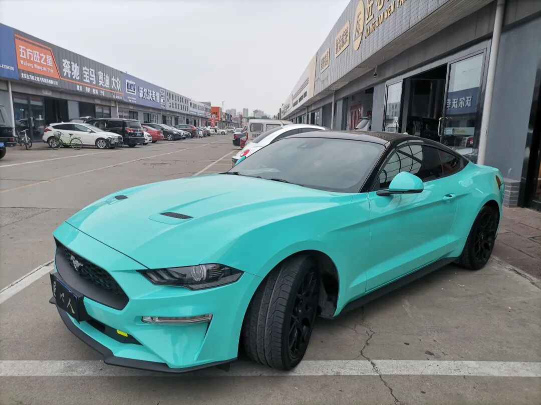 改色案例鉴赏:福特mustang"野马","蒂芙尼蓝"贴膜改色-爱卡汽车爱咖号