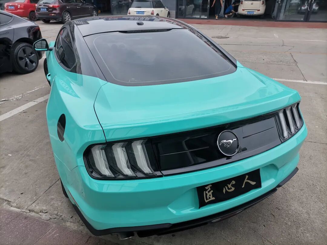 改色案例鉴赏:福特mustang"野马","蒂芙尼蓝"贴膜改色-爱卡汽车爱咖号