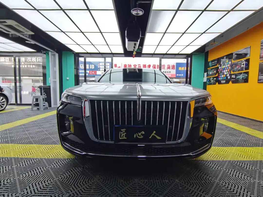 改色案例鉴赏气势如虹的红旗h9香槟金双拼色