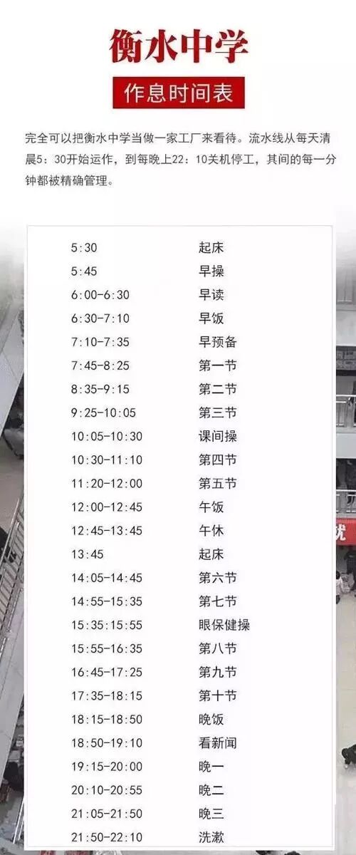 全國重點(diǎn)高中作息時(shí)間大比拼，出那么多學(xué)霸也不是沒有道理的