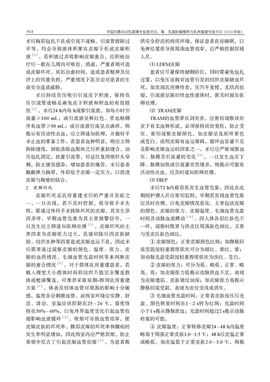 乳腺肿瘤整形与乳房重建专家共识（2022年版）