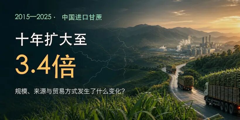 十年扩大至3.4倍：中国进口甘蔗规模发生了什么变化？