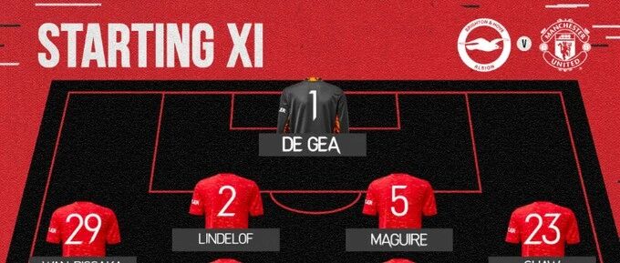 布莱顿VS曼联首发阵容