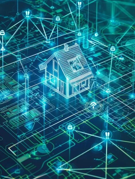 Visionary blueprint showcasing the evolution of smart homes and ...