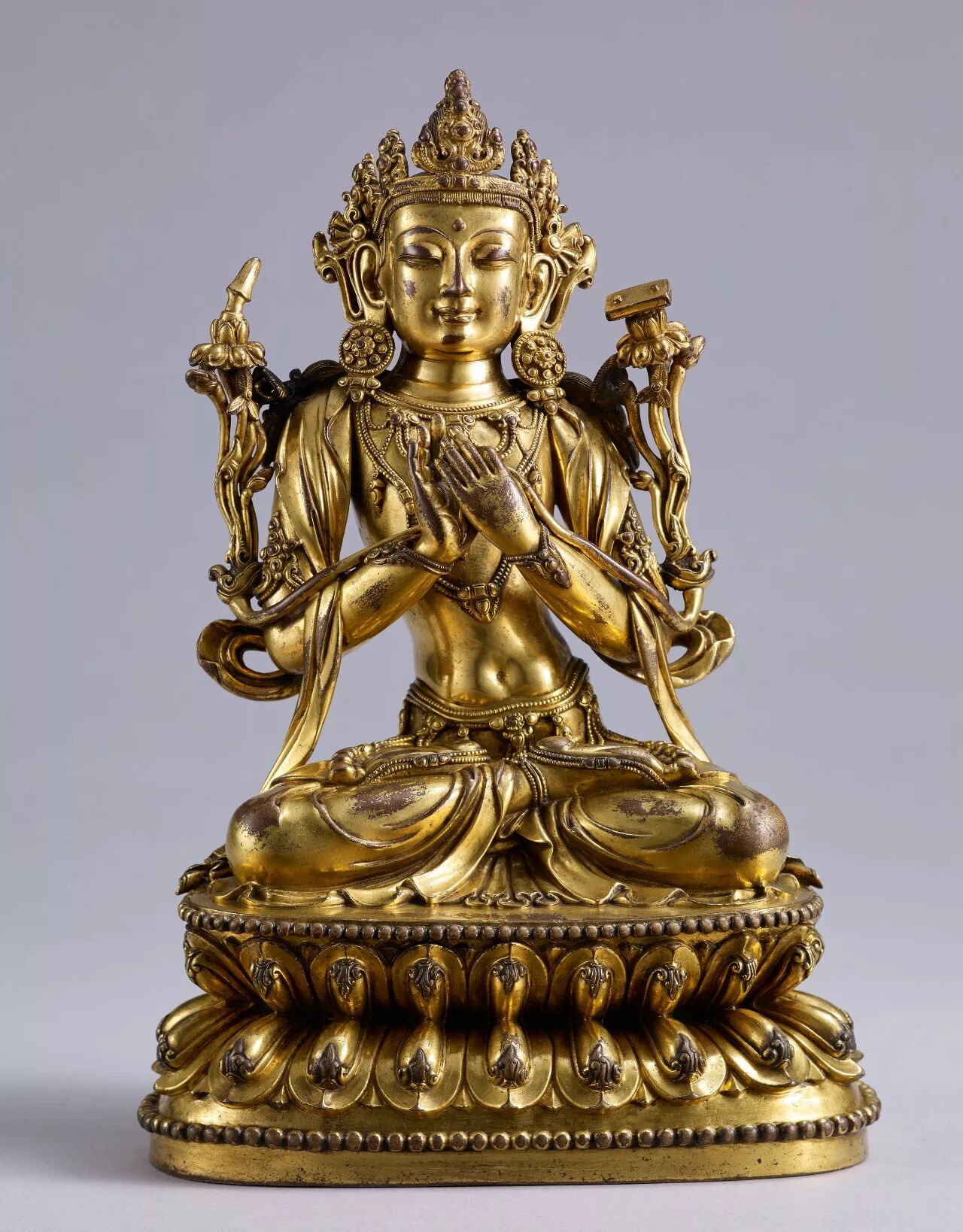 明永乐铜鎏金文殊菩萨像