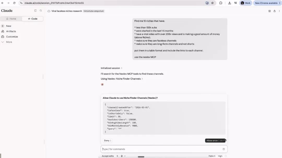 YouTube长视频AI制作教程 Claude自动化挖掘蓝海 月入6万美元案例解析