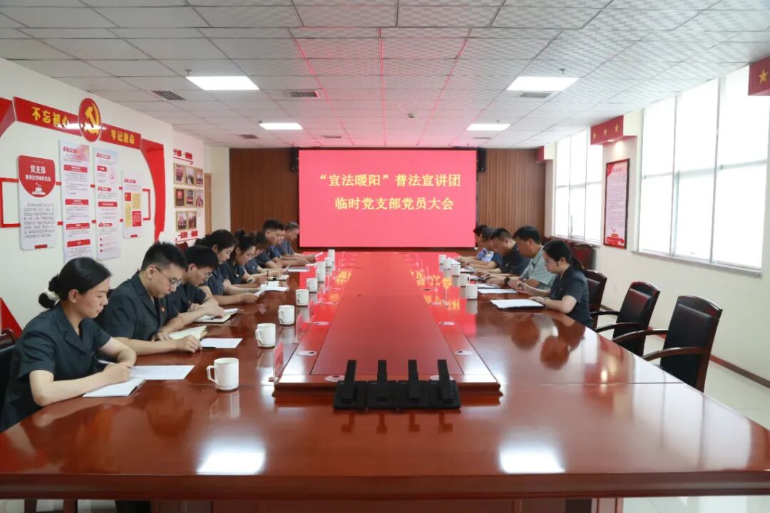 河南省宜阳县法院“宜法暖阳”临时党支部组织召开党员大会