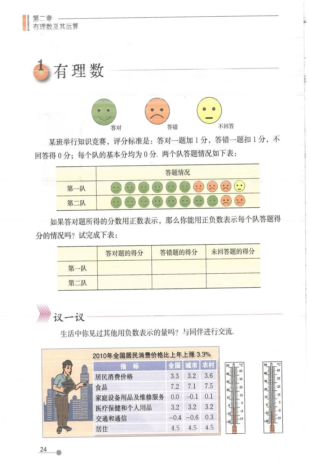 1 有理数 整数和分数 Page24 鲁教版六年级数学上册 五四学制 电子课本 教材 教科书 好多电子课本网