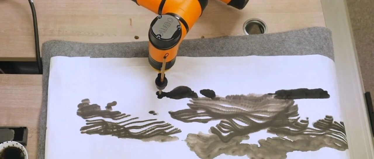 中国造AI机器人画师，可自行创作作品，50小时完成一幅国画