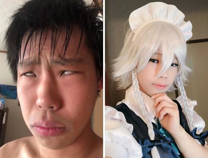岛国一群coser放出自己照片和真实样子的对比，高手，这是高手....（组图） - 29