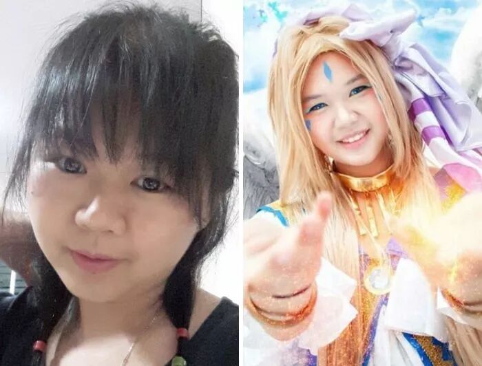 岛国一群coser放出自己照片和真实样子的对比，高手，这是高手....（组图） - 27