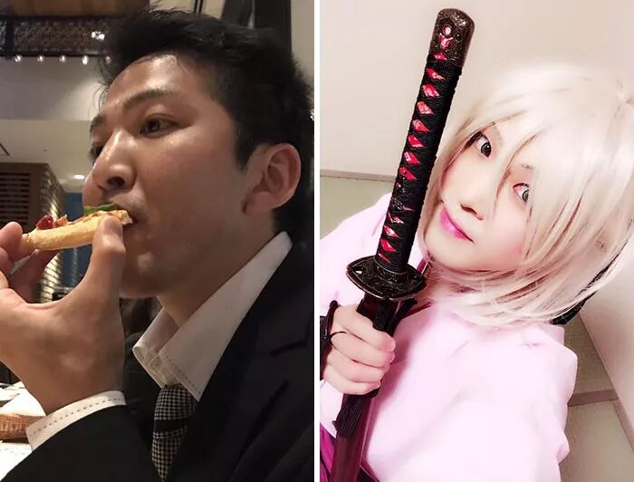 岛国一群coser放出自己照片和真实样子的对比，高手，这是高手....（组图） - 20