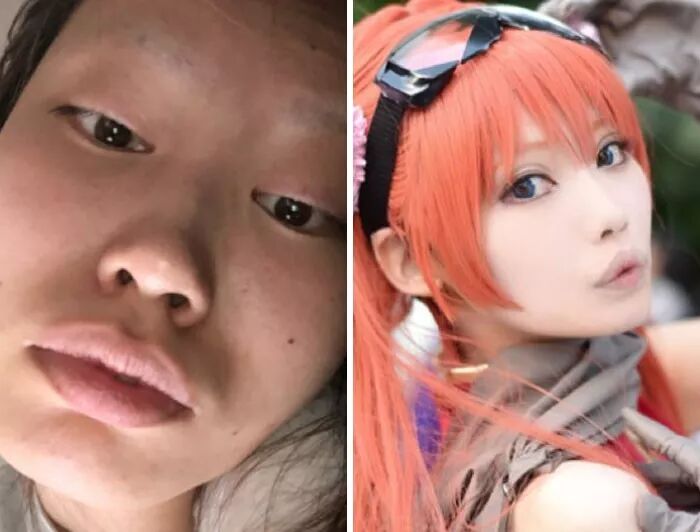 岛国一群coser放出自己照片和真实样子的对比，高手，这是高手....（组图） - 18