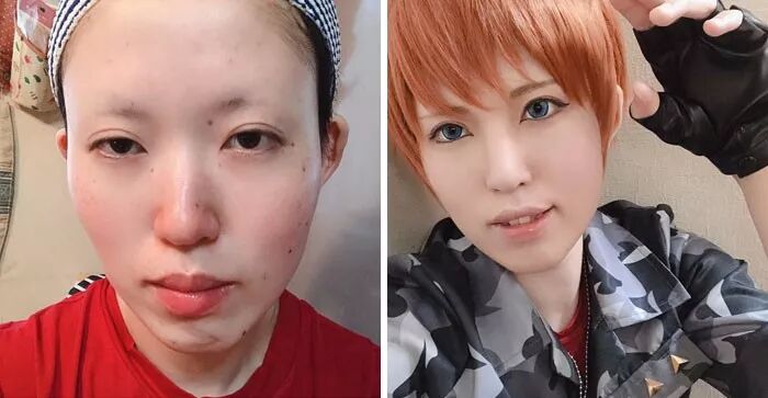 岛国一群coser放出自己照片和真实样子的对比，高手，这是高手....（组图） - 25