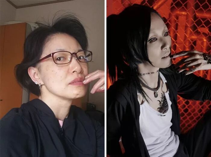 岛国一群coser放出自己照片和真实样子的对比，高手，这是高手....（组图） - 11