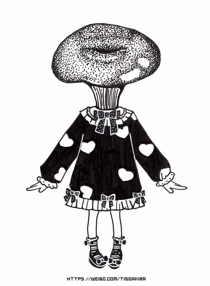 手帳素材丨 ​穿洋裝的蘑菇女孩 親子 第4張