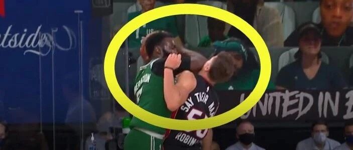 真硬啊！肘击脸部、一级恶犯！这一场，绿军J.B也站出来了