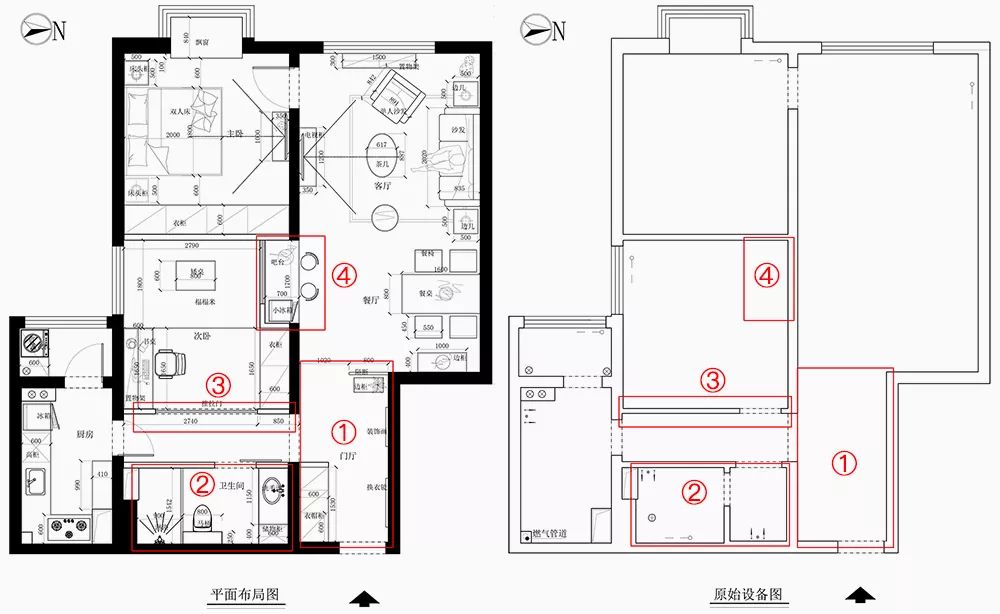 80平的北歐風小戶型二居室，喜歡這個小吧台和榻榻米 家居 第2張