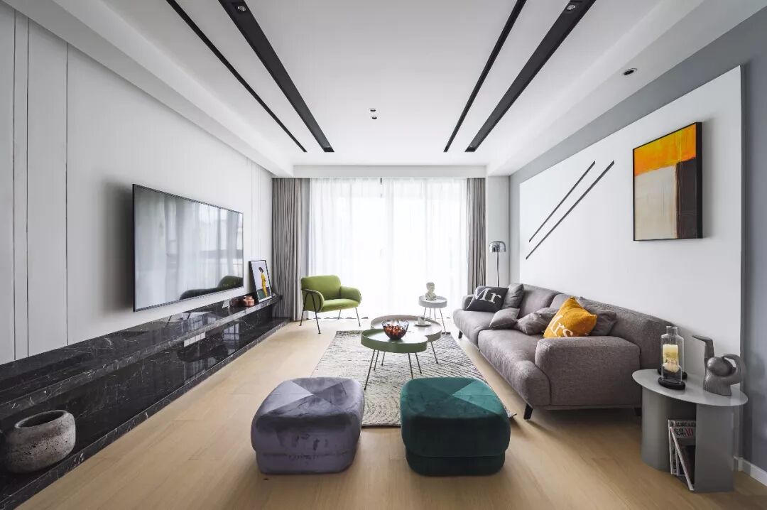 客厅无主灯设计，简约天花好大气