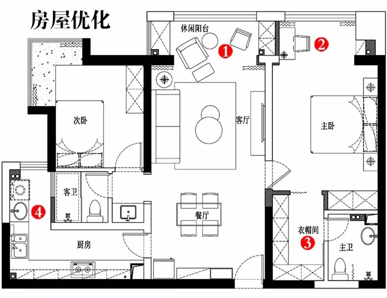 106㎡現代輕奢風二居室，摩登時尚的客餐廳太酷了！ 家居 第3張