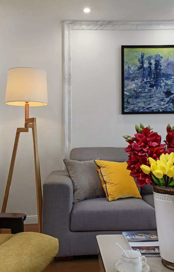 118平现代简约三居室，电视背景墙这样做简约又大气！