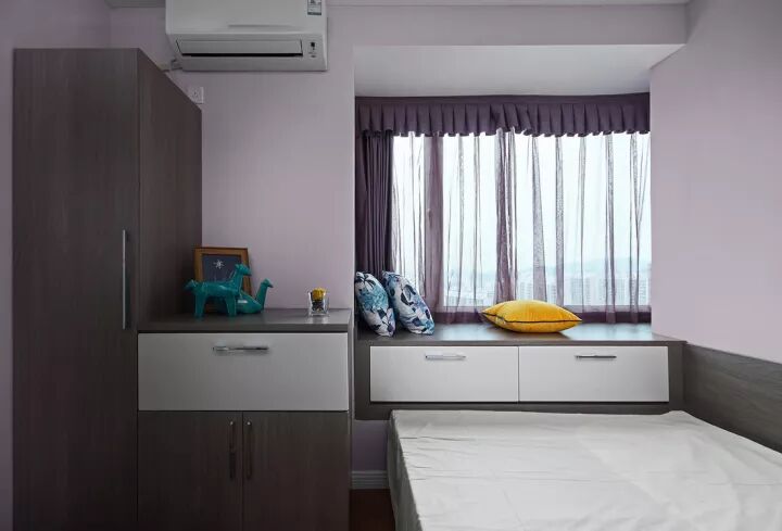 118平现代简约三居室，电视背景墙这样做简约又大气！