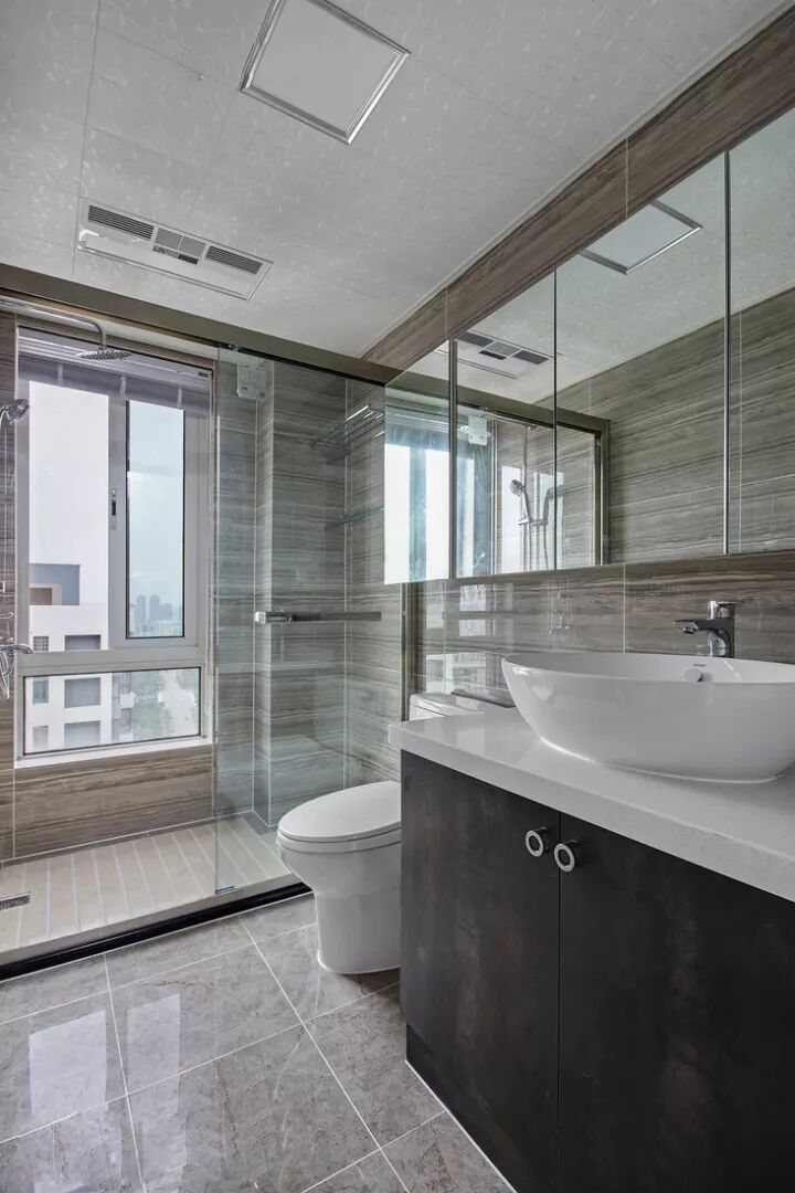 118平现代简约三居室，电视背景墙这样做简约又大气！