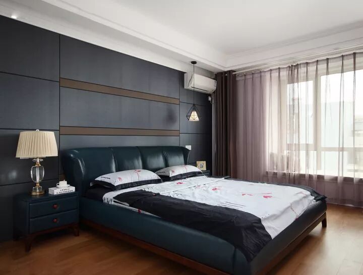 118平现代简约三居室，电视背景墙这样做简约又大气！