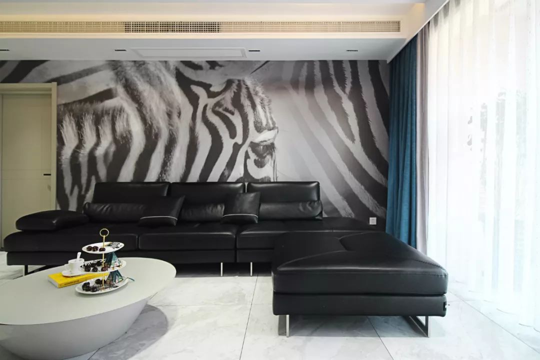 160㎡現代簡約，斑馬紋沙發牆，大膽的時尚很漂亮！ 家居 第10張