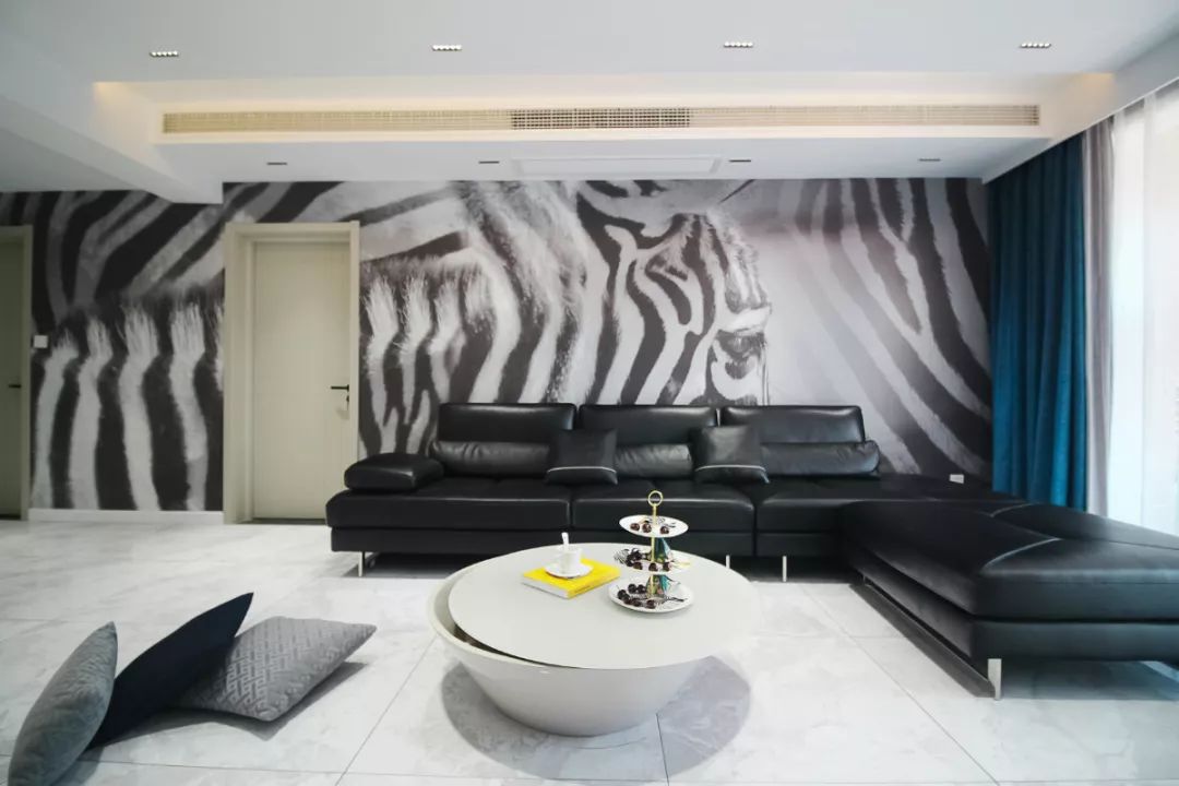 160㎡現代簡約，斑馬紋沙發牆，大膽的時尚很漂亮！ 家居 第11張