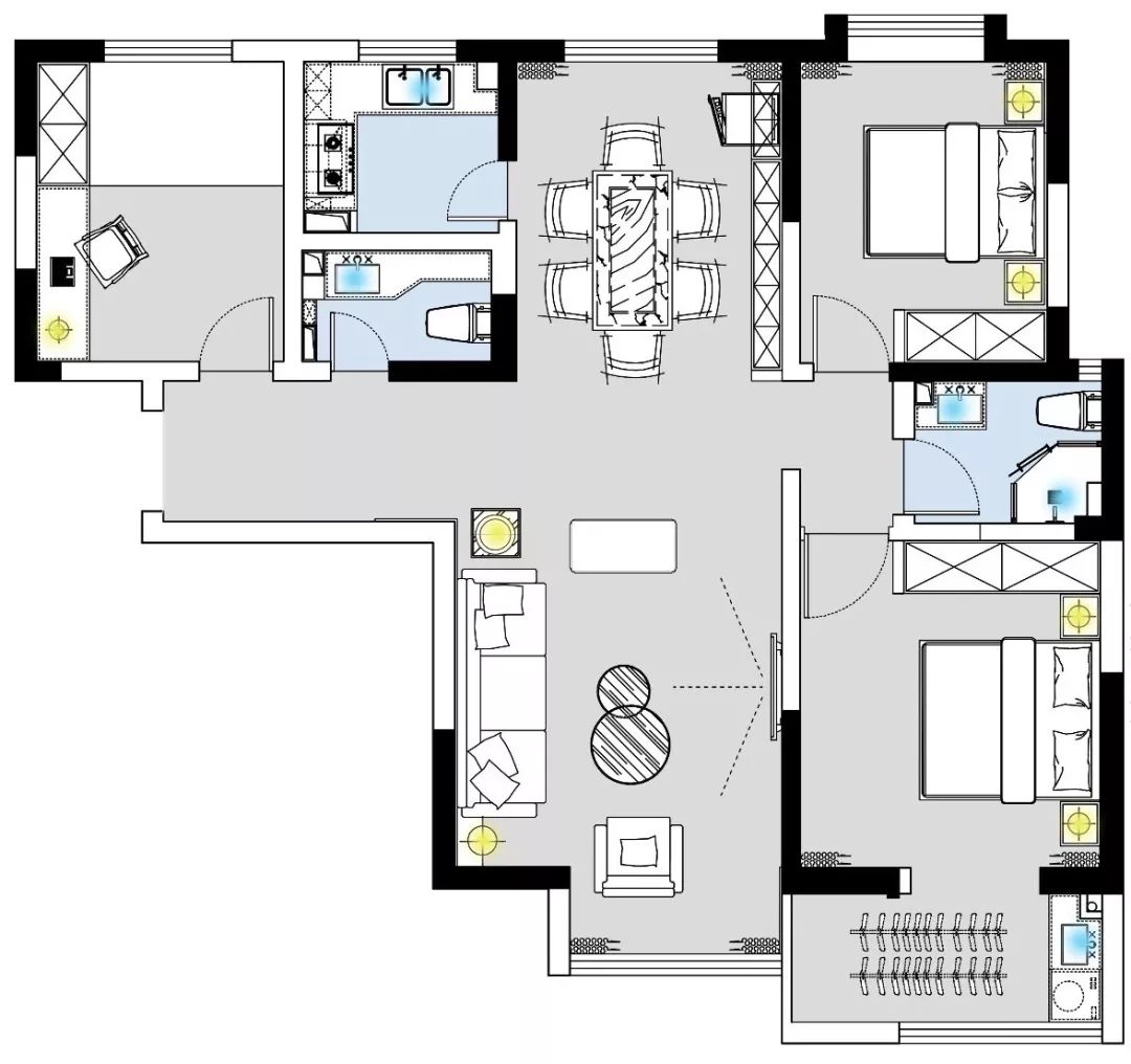 121平的簡約風三居室，灰、白、木打造的舒適之家 家居 第2張