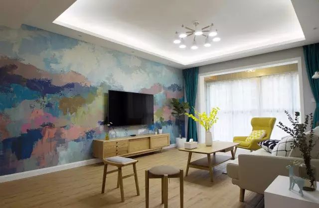 116平的北歐風三居室，創意的電視背景牆令人喜歡 家居 第7張