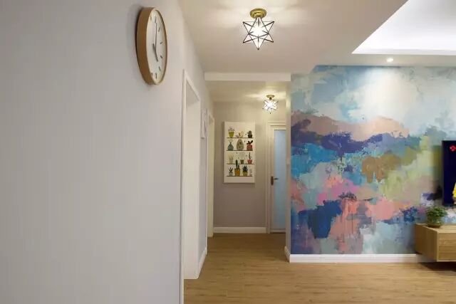 121㎡北欧风格装修，这电视墙实在太漂亮了！