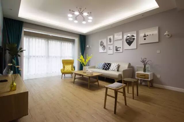 121㎡北欧风格装修，这电视墙实在太漂亮了！