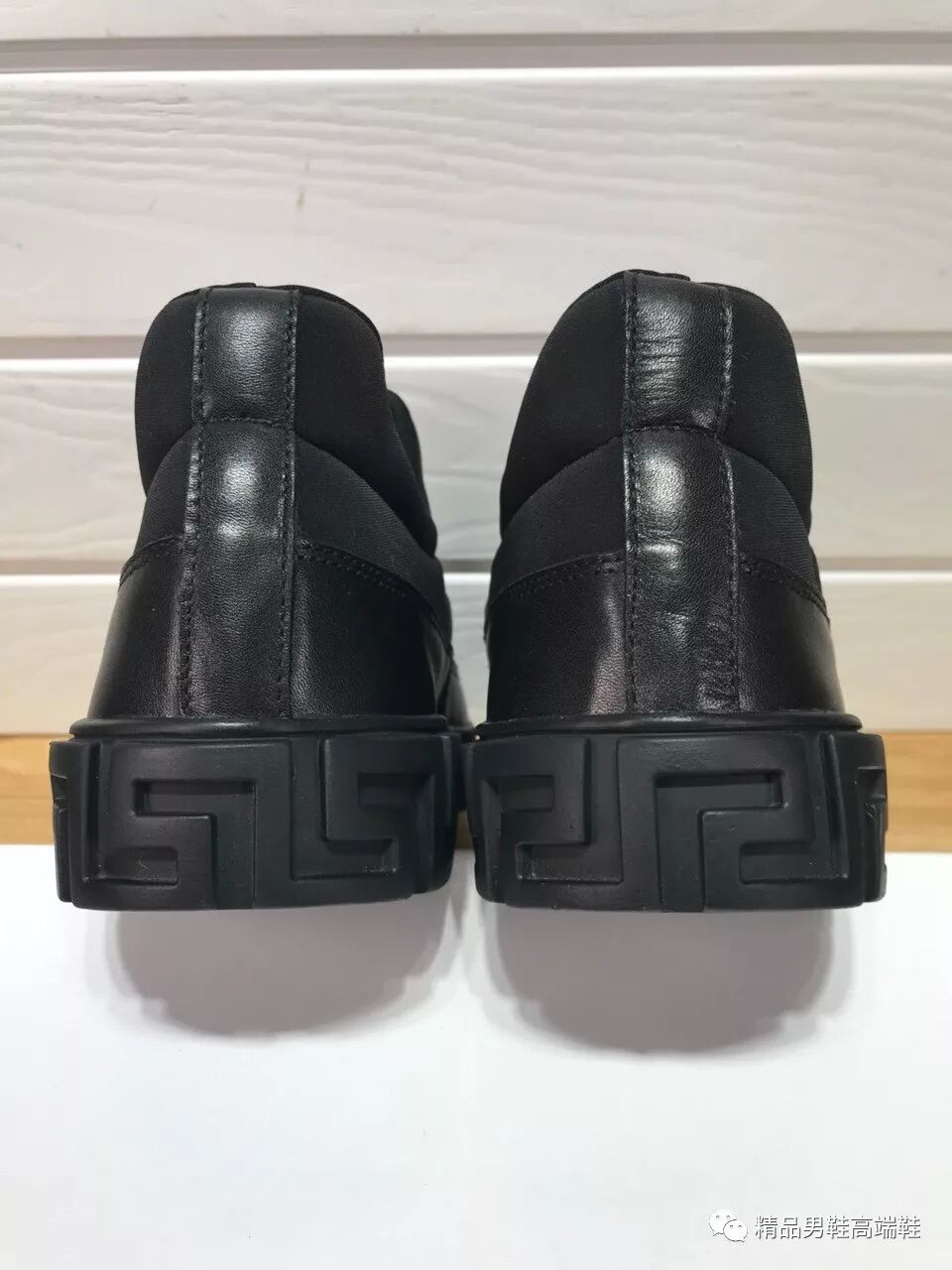 范思哲秋冬男鞋 高帮皮鞋 短靴 时尚懒人套筒休闲款 瓦萨驰 新款2017