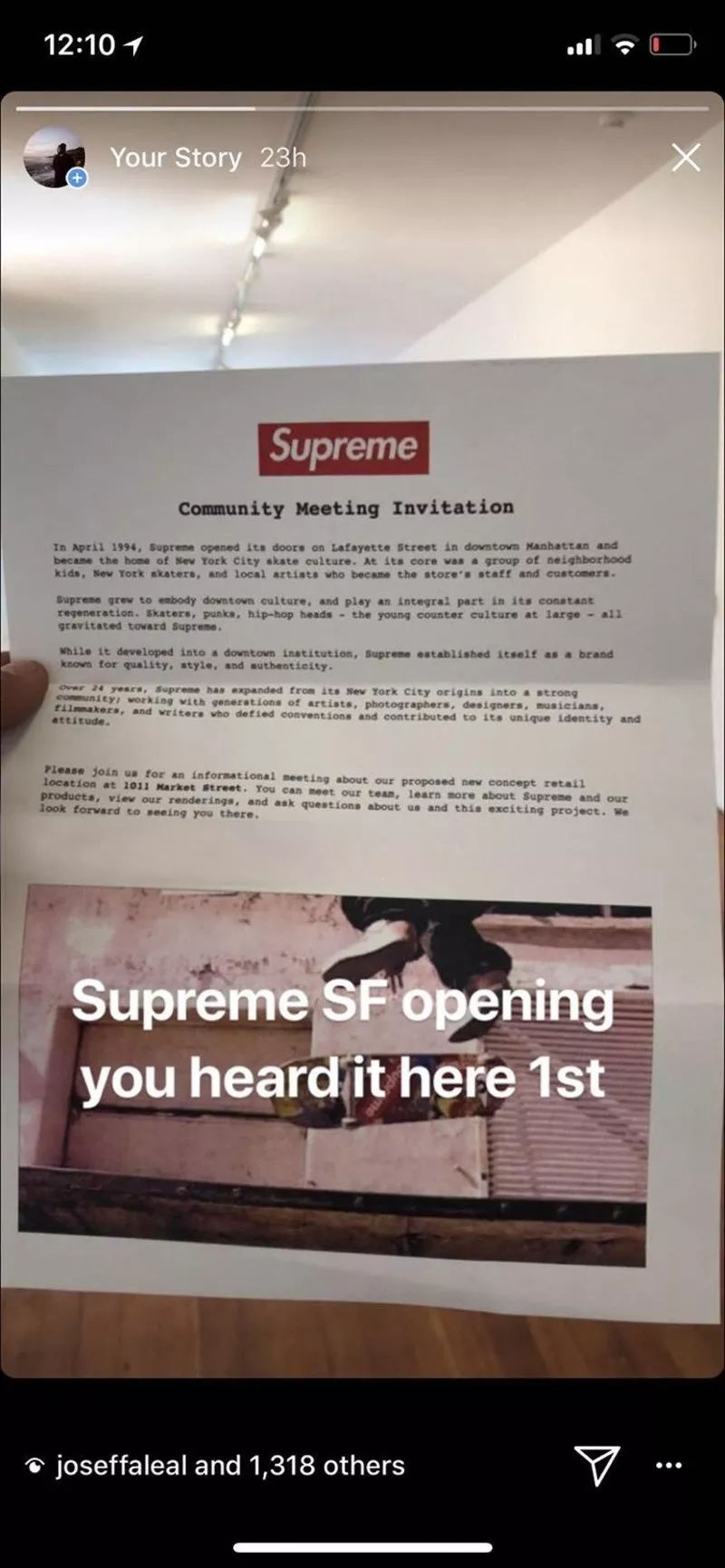 Supreme要来旧金山开店了 邀请函曝光 史上最火潮牌19年落户soma 自由微信 Freewechat