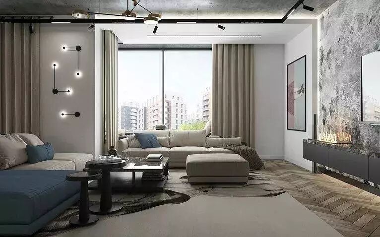 当木地板遇上精致工业灰，逼格满满！