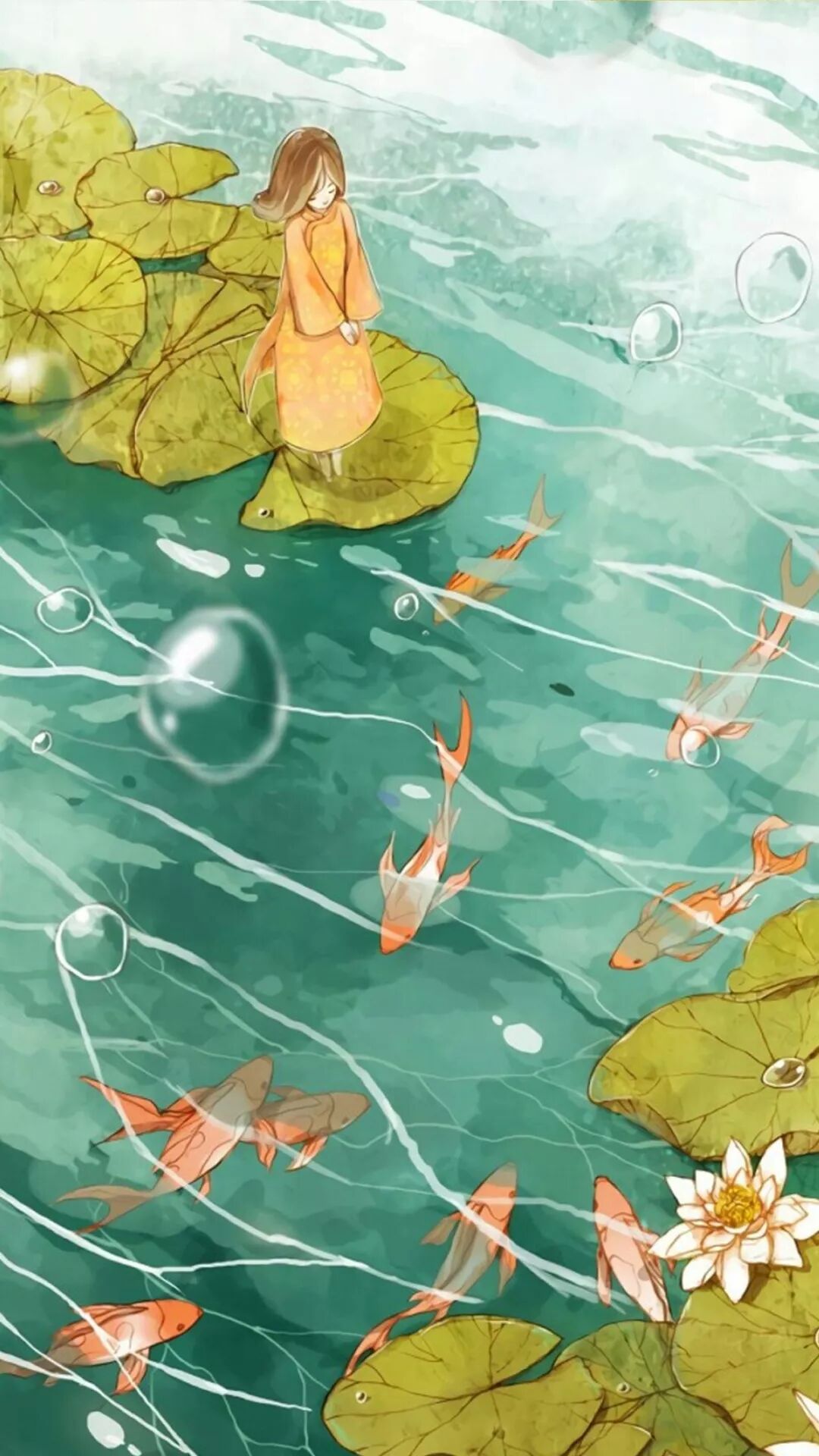 送你一波超好看的錦鯉壁紙 萬一暴富了呢 伍佰藝書畫網 微文庫