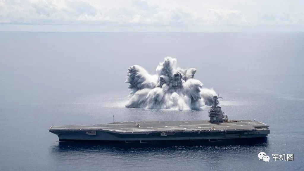 模拟真实威胁，美军引爆重型水雷对最先进航空母舰进行抗冲击试验