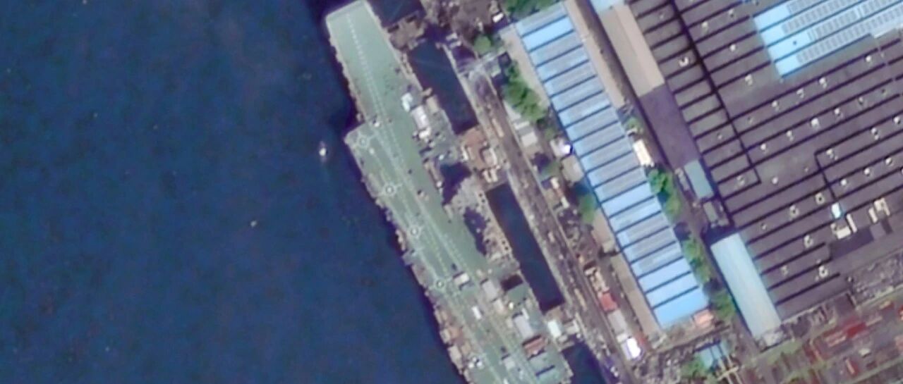 国产商业卫星拍下印度航母舾装照，分辨率完全不输外国卫星