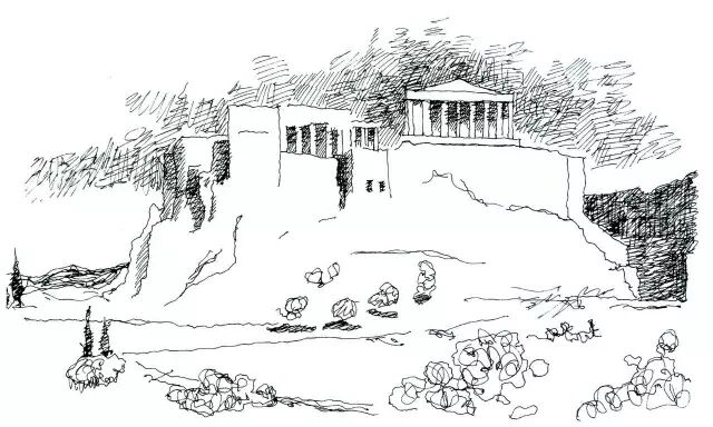 萨伏伊别墅建成的18年前,勒61柯布西耶曾在游历雅典的速写本中描绘